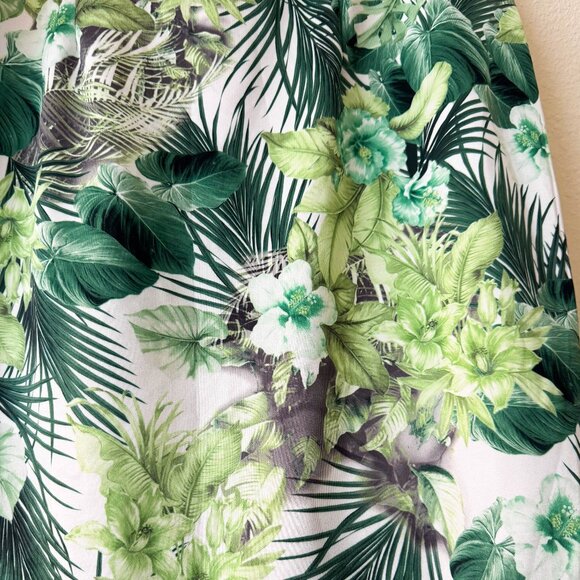 Forever 21 Plus Mid Calf skirt with Green Leaf Print size 1x NWT - Picture 2 of 5